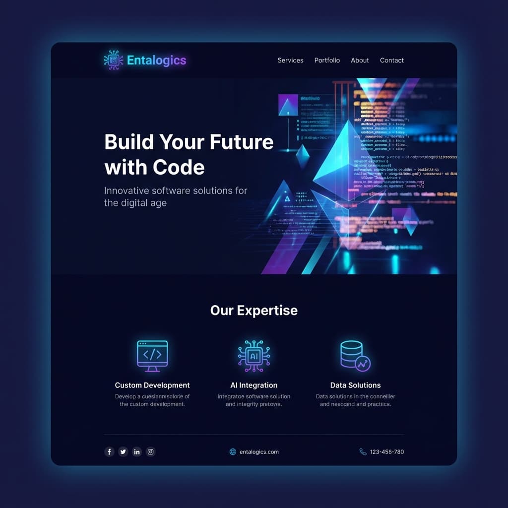 Entalogics A software agency website